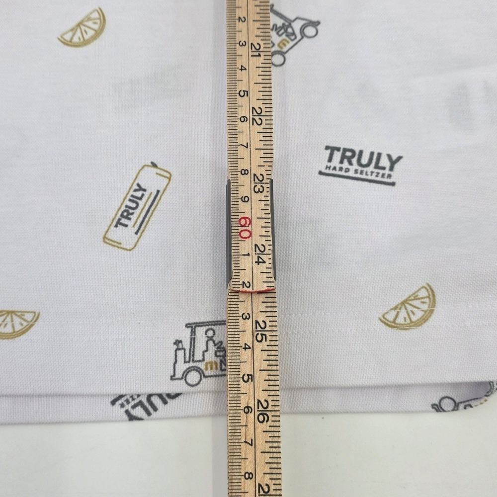 TRAVIS MATHEW TRULY HARD SELTZER GOLF POLO WOMENS LARGE WHITE AOP DRINK COLLAB - Picture 9 of 10